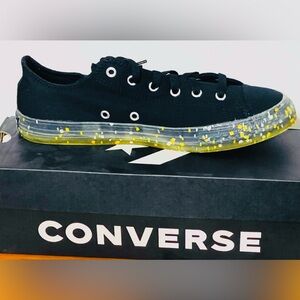 NEW Black and Gold Confetti sole Low Top Converse